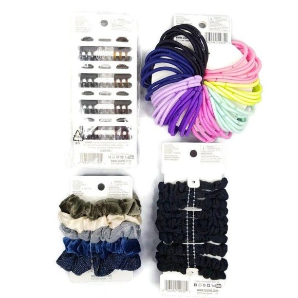 Scunci Scrunchies No Damage Elastics Clips 87 Pc - Picture 2 of 6